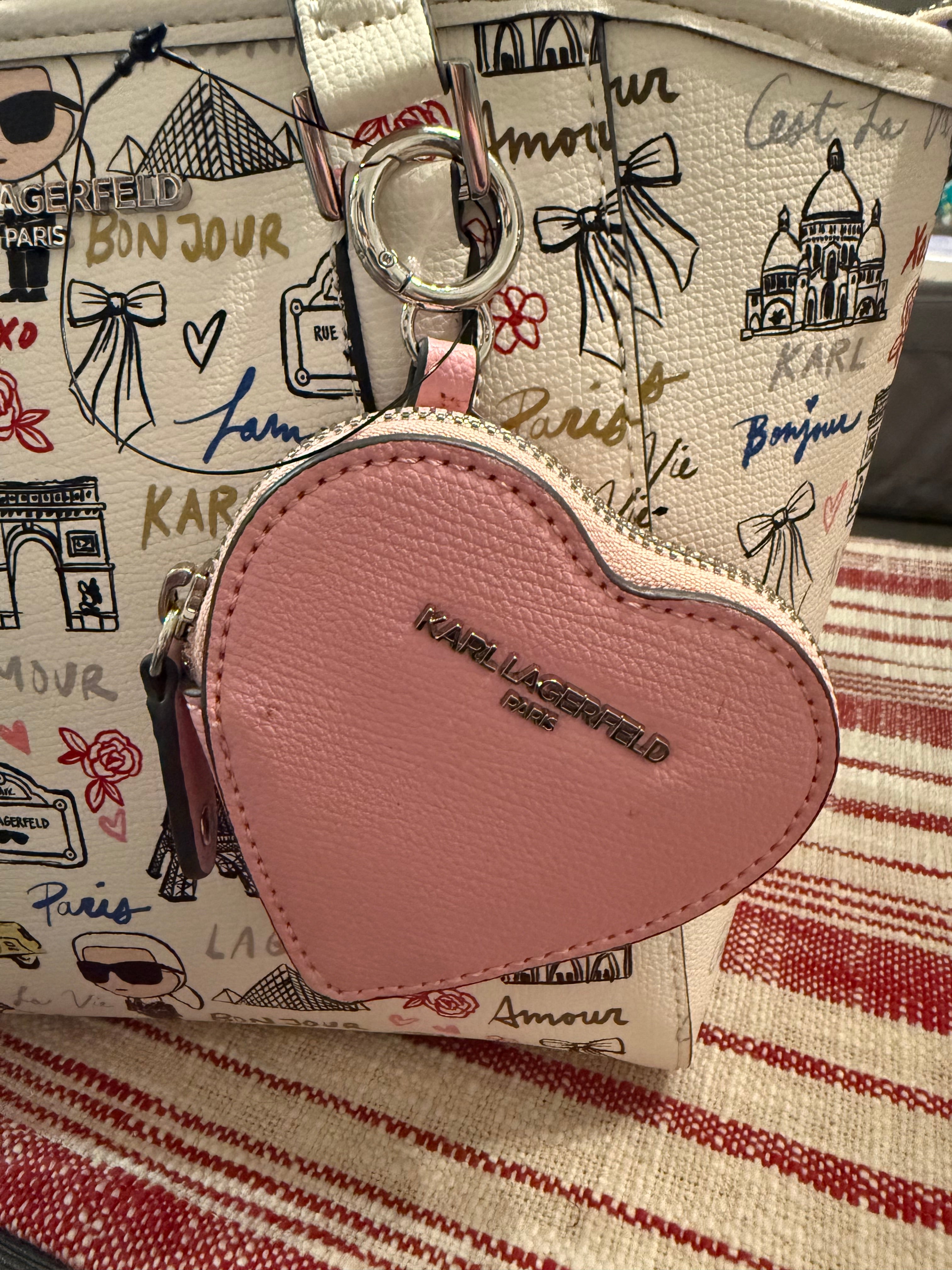 Karl Lagerfeld White Multi Colored Handbag