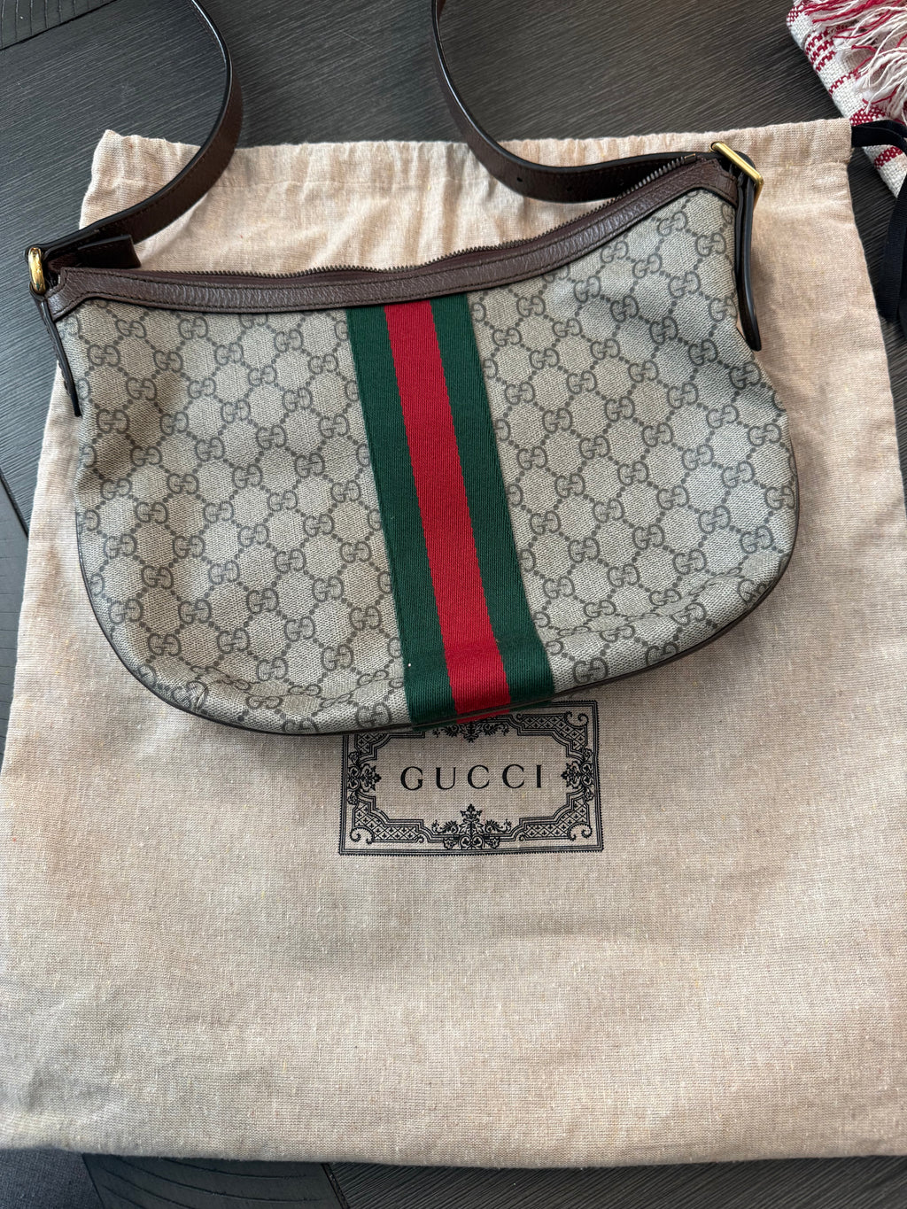 G*ucci Ophidia Half Moon Hobo Bag