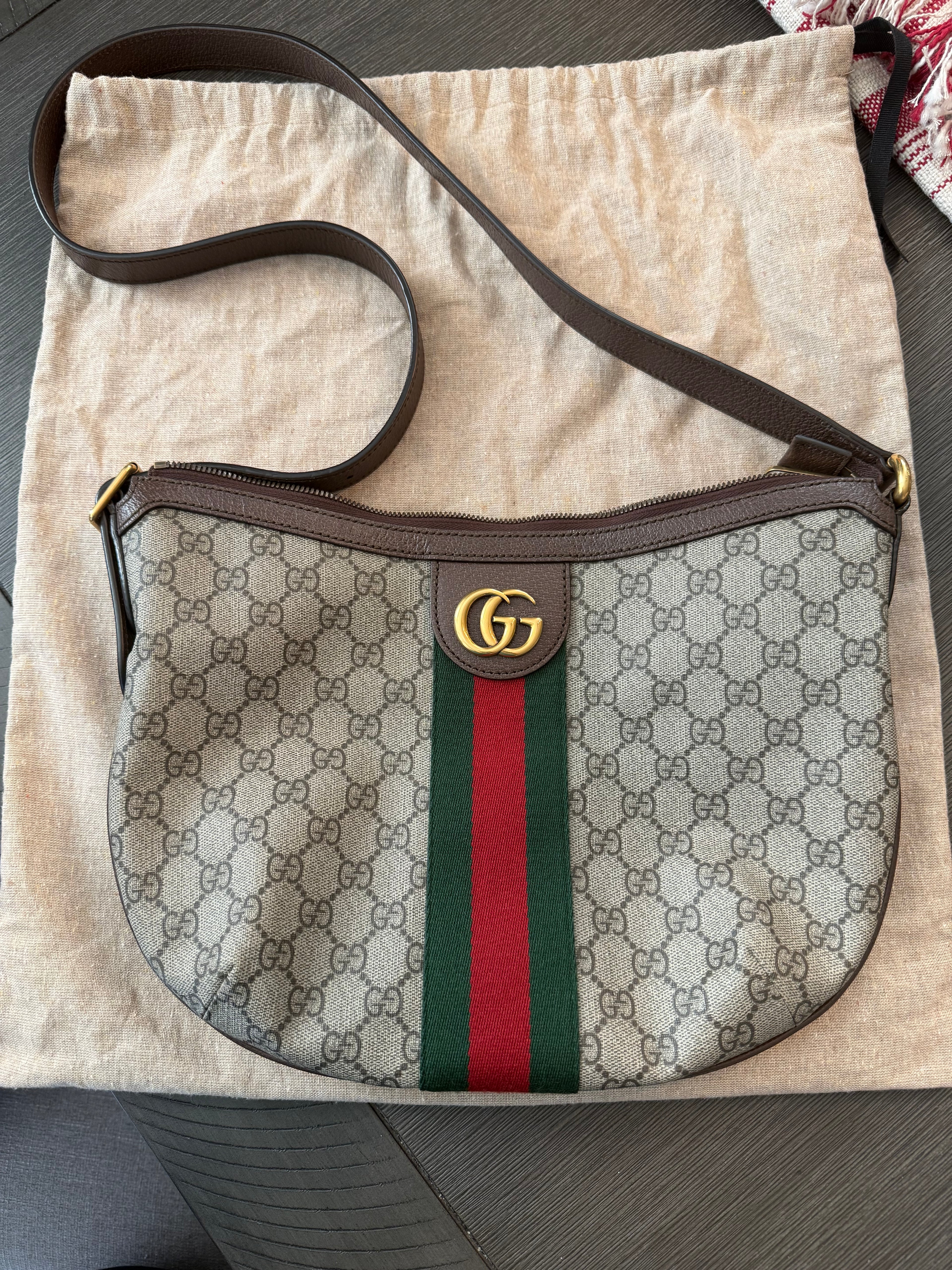 G*ucci Ophidia Half Moon Hobo Bag