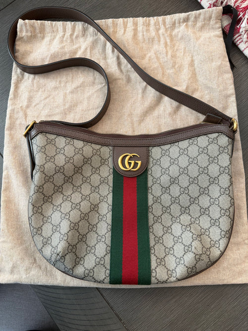 G*ucci Ophidia Half Moon Hobo Bag